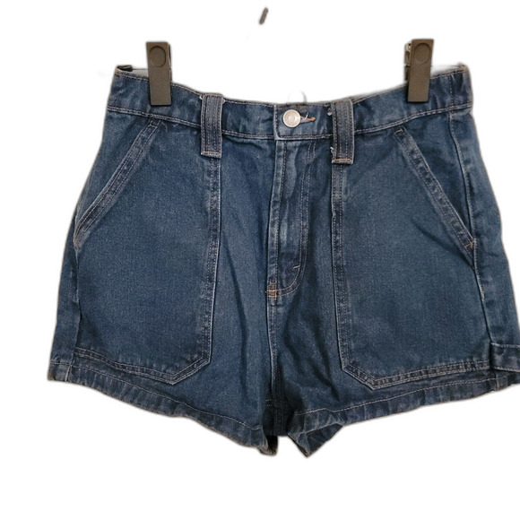 Wild Fable Utility Denim Jean Medium Wash Shorts Size 6 - Picture 2 of 4